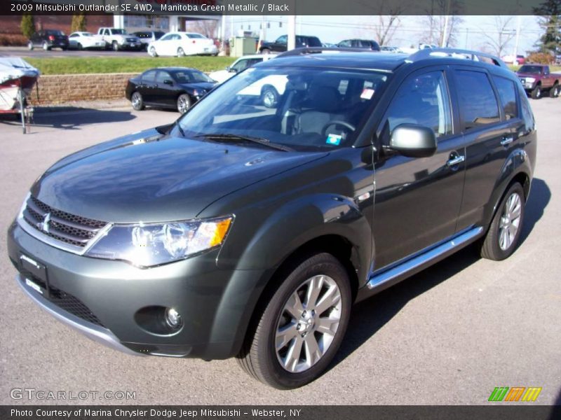 Manitoba Green Metallic / Black 2009 Mitsubishi Outlander SE 4WD