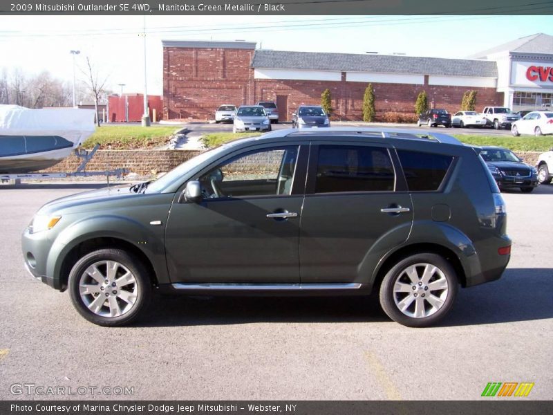 Manitoba Green Metallic / Black 2009 Mitsubishi Outlander SE 4WD
