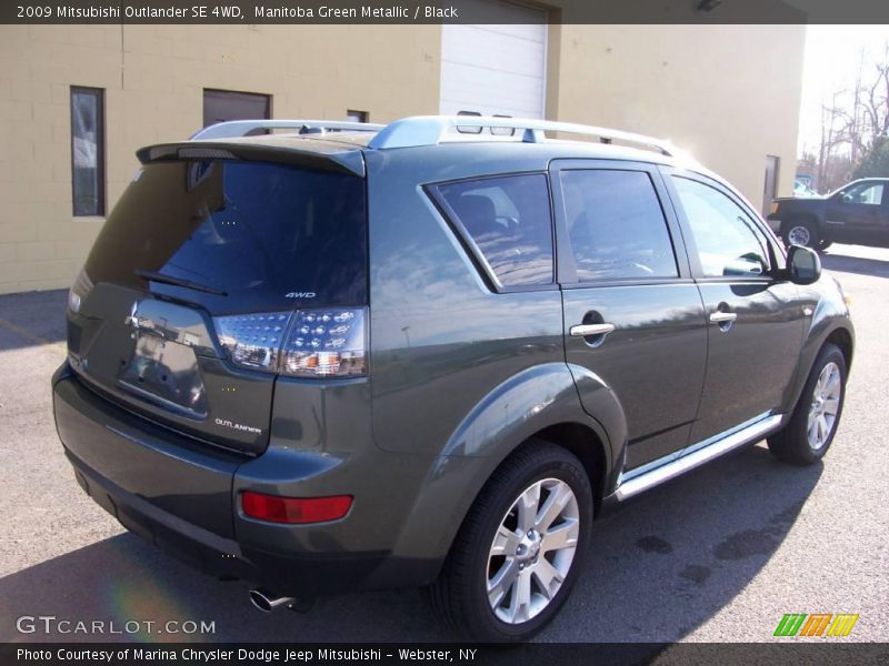 Manitoba Green Metallic / Black 2009 Mitsubishi Outlander SE 4WD