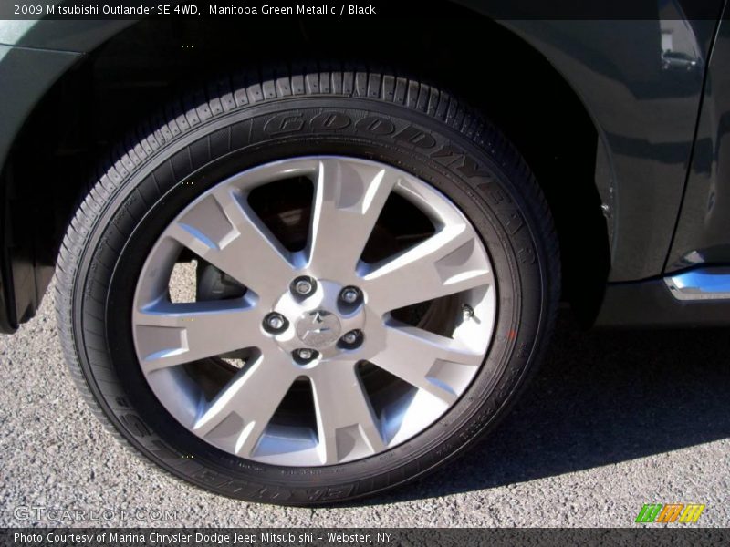 Manitoba Green Metallic / Black 2009 Mitsubishi Outlander SE 4WD