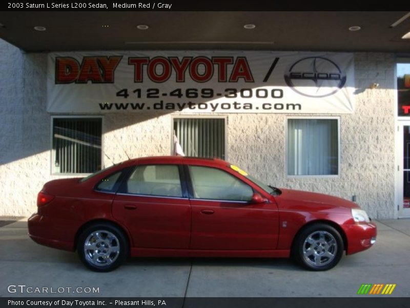 Medium Red / Gray 2003 Saturn L Series L200 Sedan