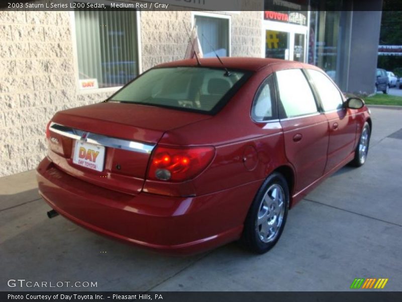 Medium Red / Gray 2003 Saturn L Series L200 Sedan