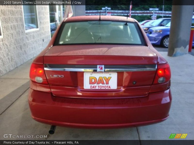 Medium Red / Gray 2003 Saturn L Series L200 Sedan