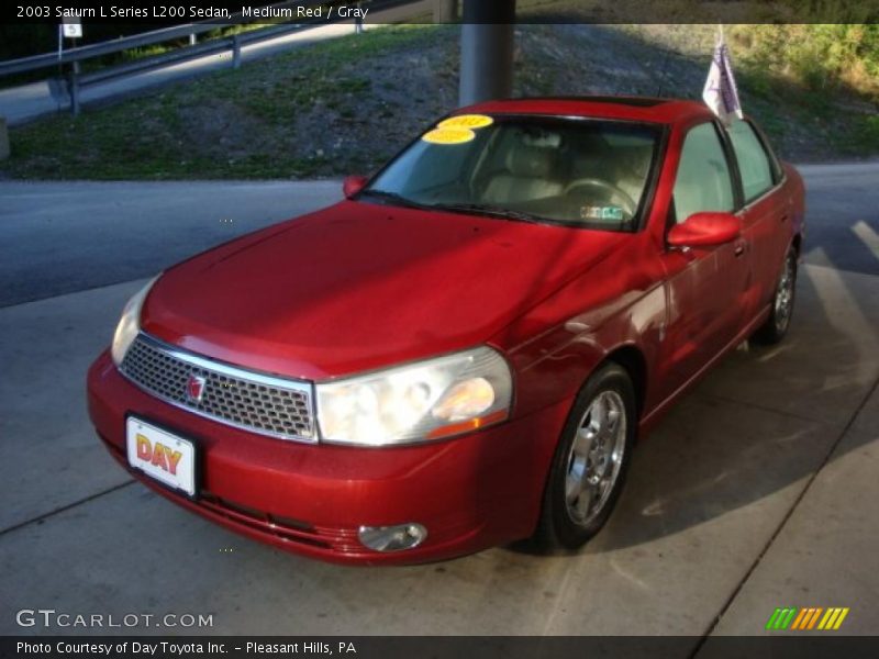 Medium Red / Gray 2003 Saturn L Series L200 Sedan