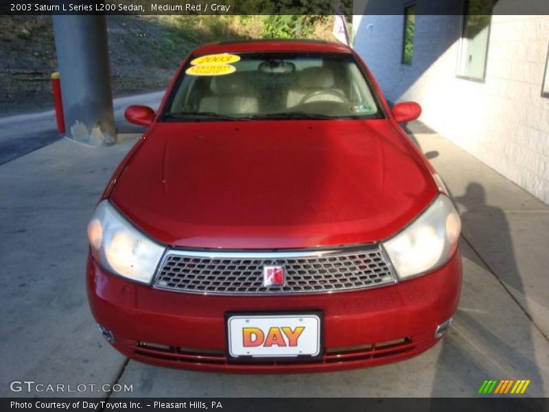 Medium Red / Gray 2003 Saturn L Series L200 Sedan