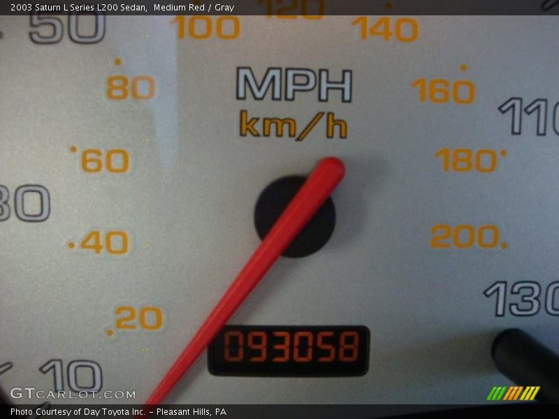 Medium Red / Gray 2003 Saturn L Series L200 Sedan