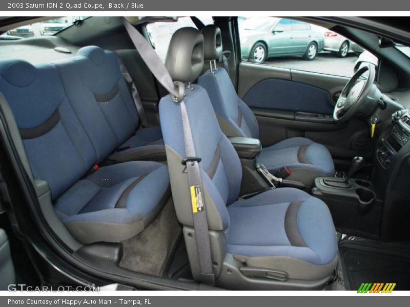Black / Blue 2003 Saturn ION 2 Quad Coupe
