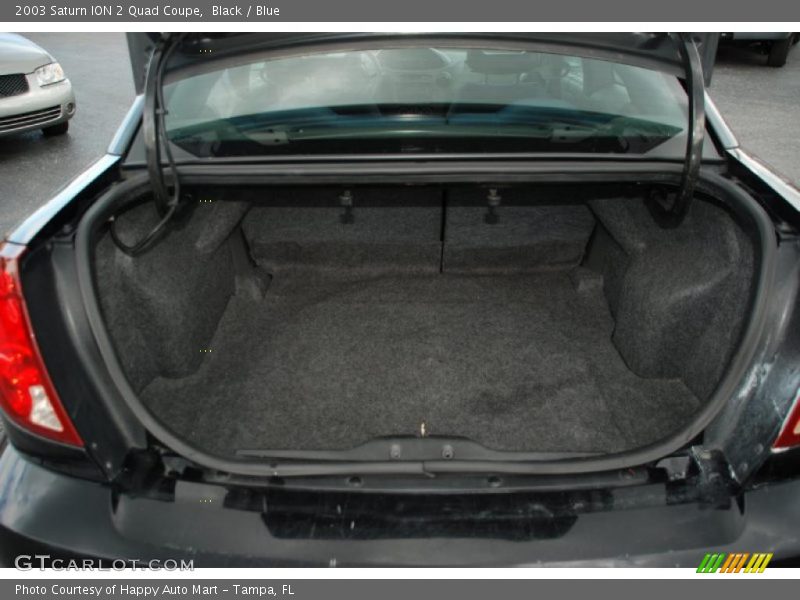 Black / Blue 2003 Saturn ION 2 Quad Coupe