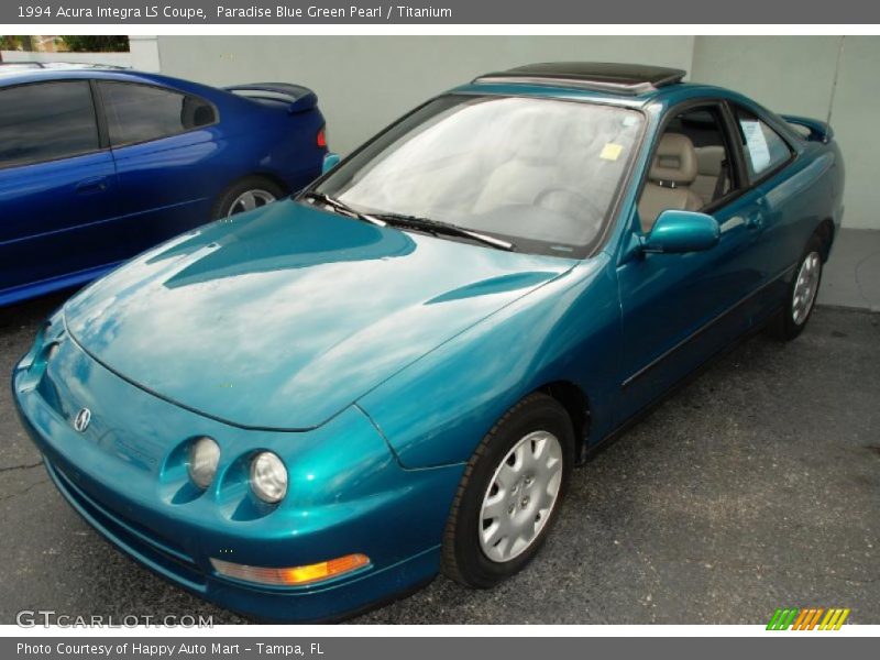 Paradise Blue Green Pearl / Titanium 1994 Acura Integra LS Coupe