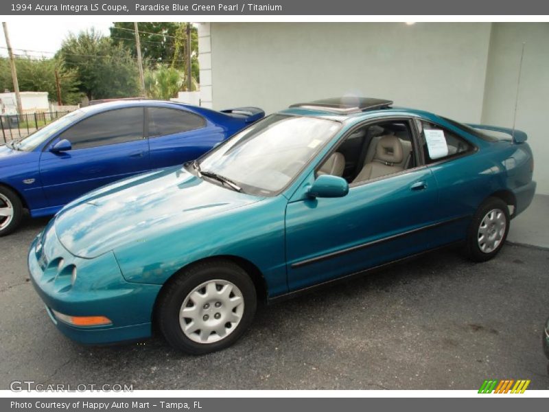 Paradise Blue Green Pearl / Titanium 1994 Acura Integra LS Coupe
