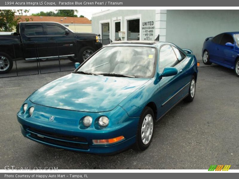 Paradise Blue Green Pearl / Titanium 1994 Acura Integra LS Coupe