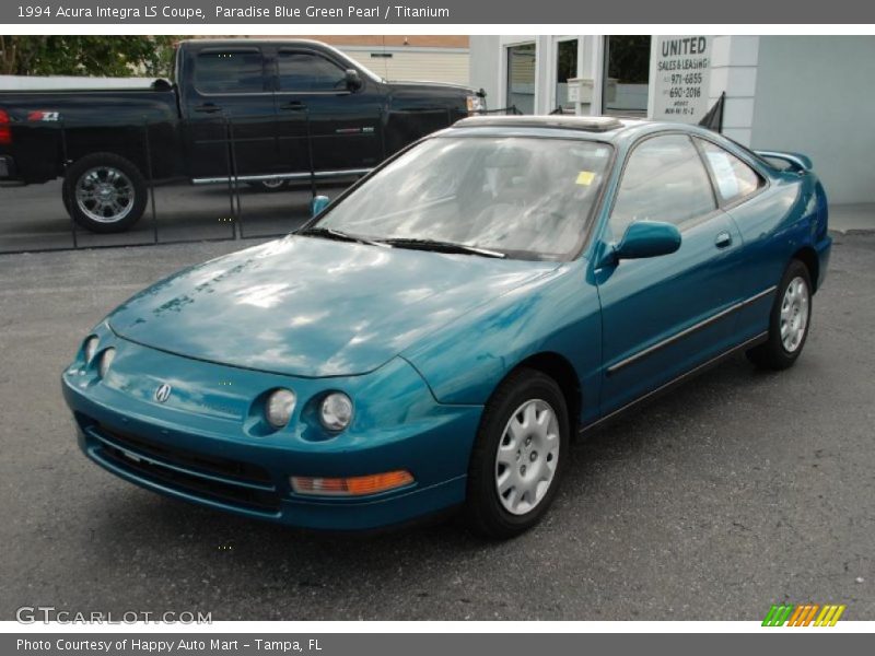 Paradise Blue Green Pearl / Titanium 1994 Acura Integra LS Coupe