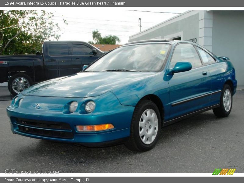 Paradise Blue Green Pearl / Titanium 1994 Acura Integra LS Coupe