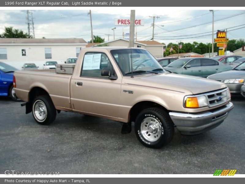 Light Saddle Metallic / Beige 1996 Ford Ranger XLT Regular Cab