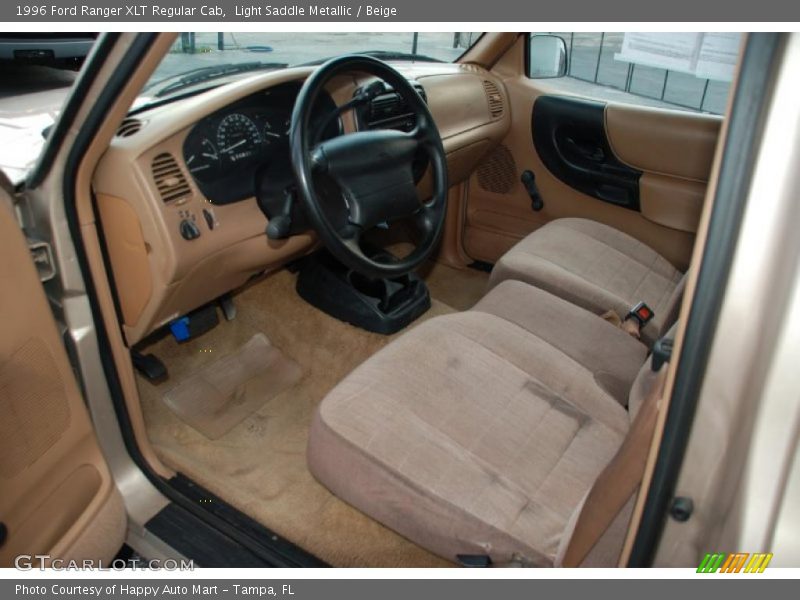 Light Saddle Metallic / Beige 1996 Ford Ranger XLT Regular Cab