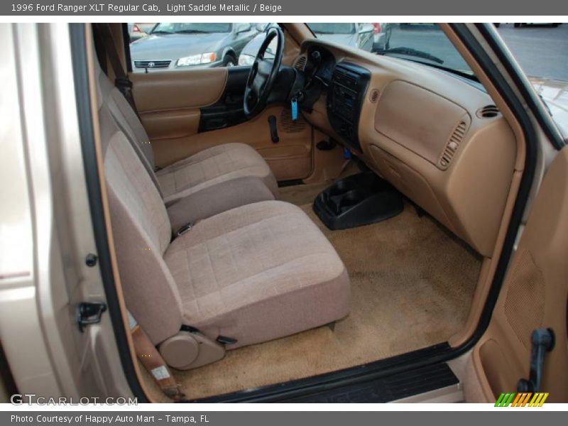 Light Saddle Metallic / Beige 1996 Ford Ranger XLT Regular Cab