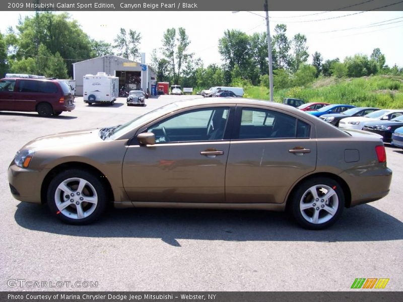 Canyon Beige Pearl / Black 2009 Mitsubishi Galant Sport Edition