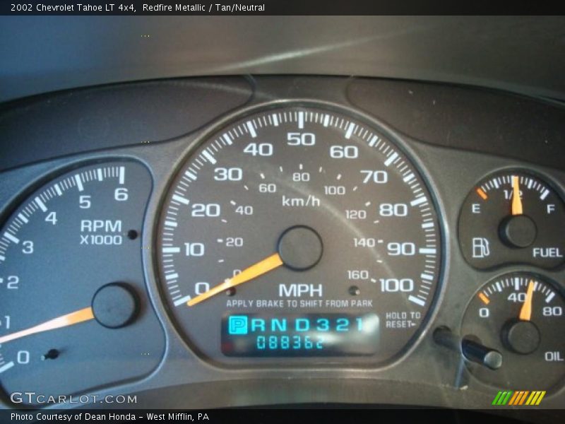 Redfire Metallic / Tan/Neutral 2002 Chevrolet Tahoe LT 4x4