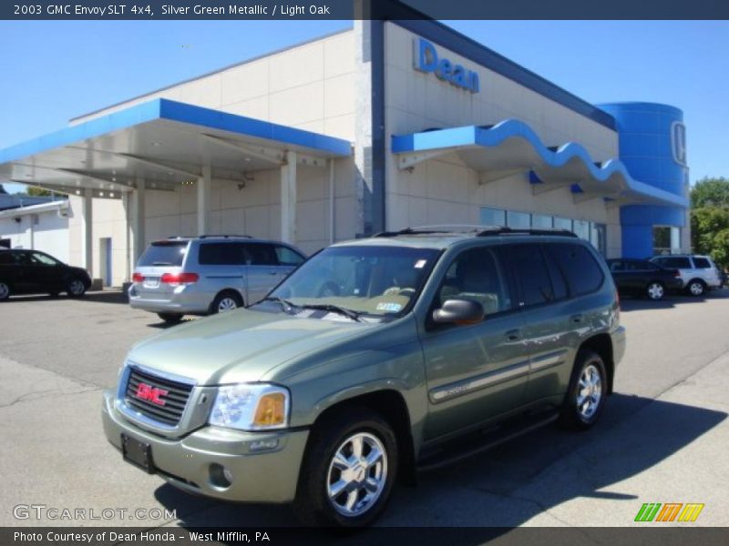 Silver Green Metallic / Light Oak 2003 GMC Envoy SLT 4x4