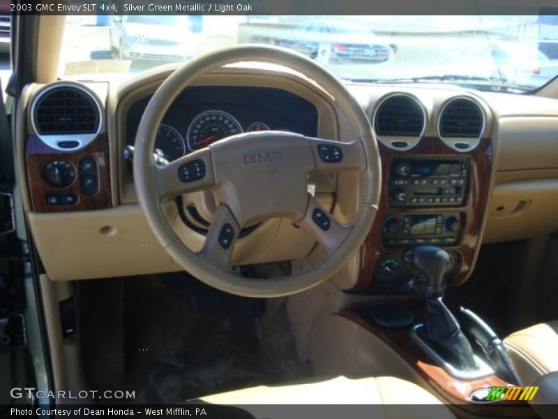 Silver Green Metallic / Light Oak 2003 GMC Envoy SLT 4x4
