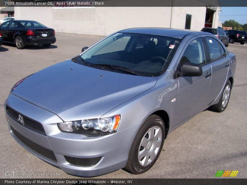 Apex Silver Metallic / Black 2009 Mitsubishi Lancer DE