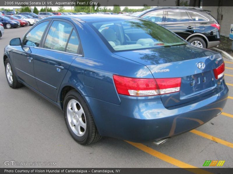 Aquamarine Pearl / Gray 2006 Hyundai Sonata LX V6