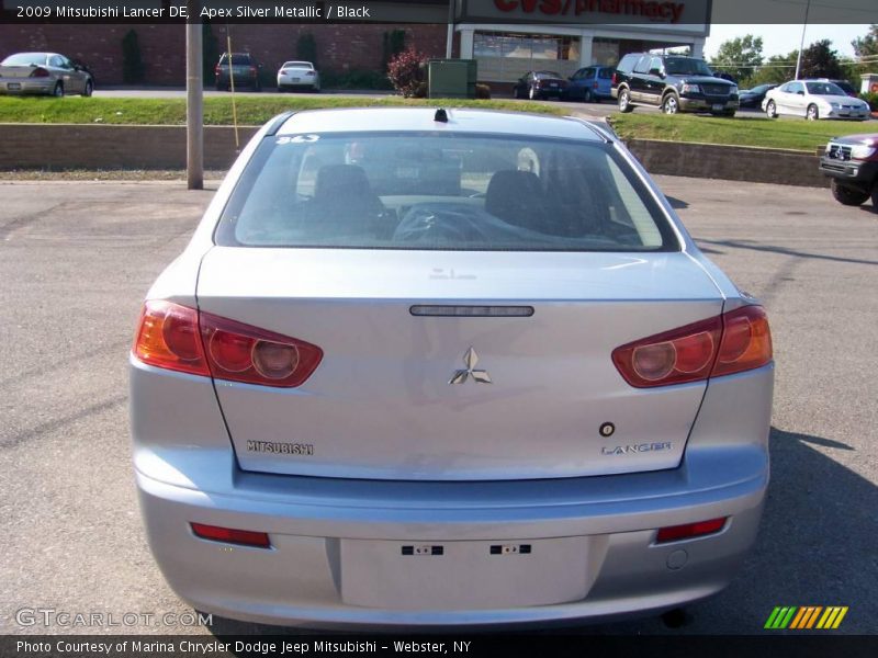 Apex Silver Metallic / Black 2009 Mitsubishi Lancer DE