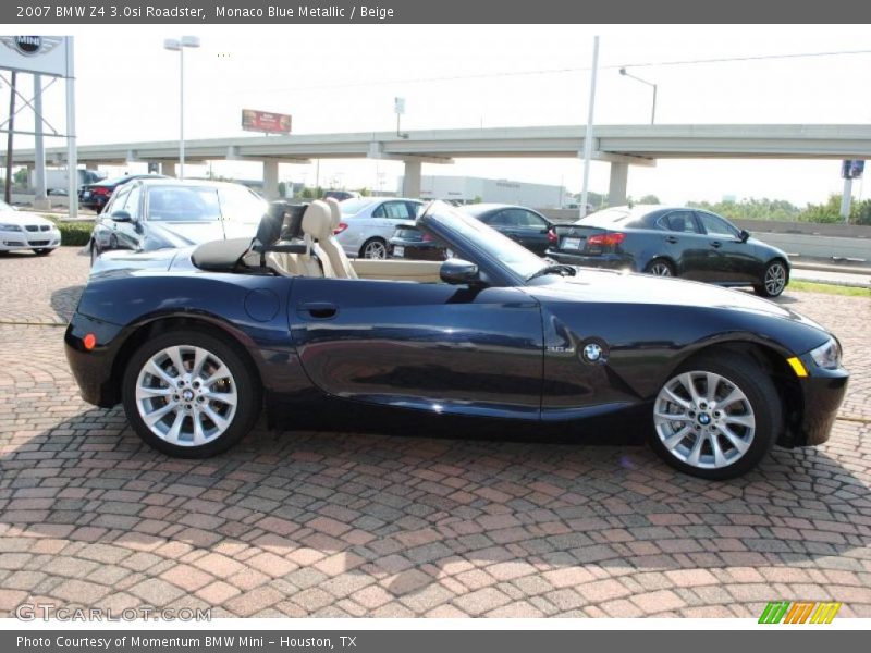Monaco Blue Metallic / Beige 2007 BMW Z4 3.0si Roadster