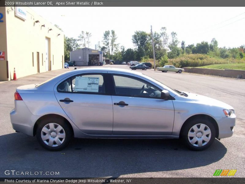Apex Silver Metallic / Black 2009 Mitsubishi Lancer DE