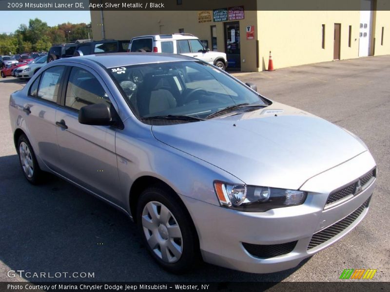 Apex Silver Metallic / Black 2009 Mitsubishi Lancer DE