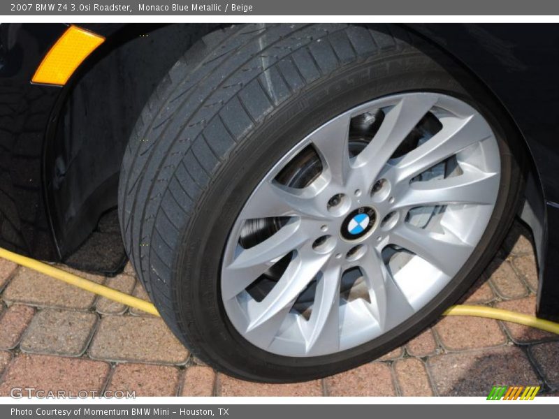 Monaco Blue Metallic / Beige 2007 BMW Z4 3.0si Roadster