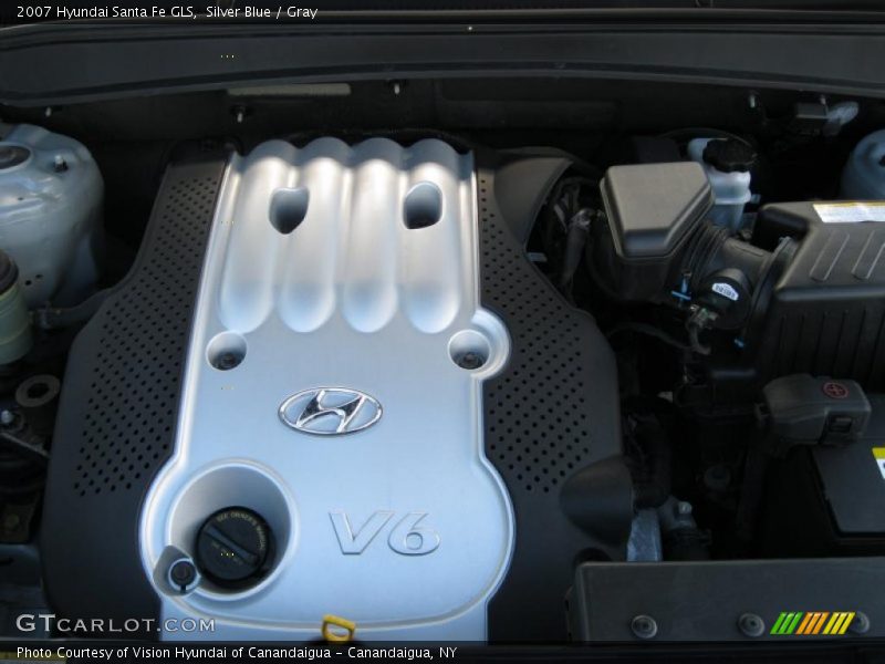 Silver Blue / Gray 2007 Hyundai Santa Fe GLS
