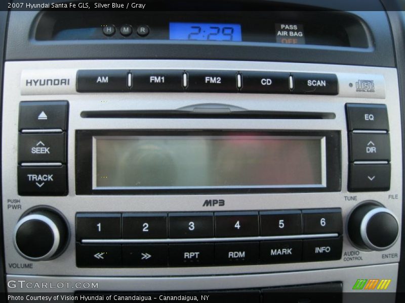 Silver Blue / Gray 2007 Hyundai Santa Fe GLS