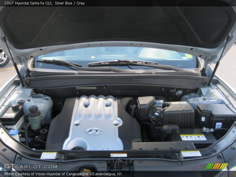 Silver Blue / Gray 2007 Hyundai Santa Fe GLS