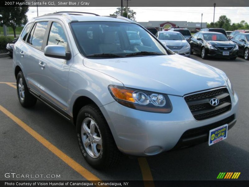 Silver Blue / Gray 2007 Hyundai Santa Fe GLS