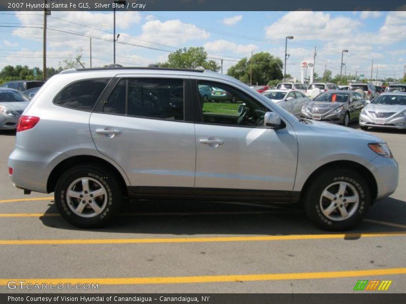 Silver Blue / Gray 2007 Hyundai Santa Fe GLS