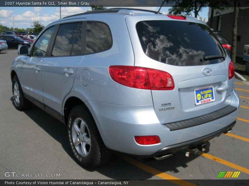 Silver Blue / Gray 2007 Hyundai Santa Fe GLS