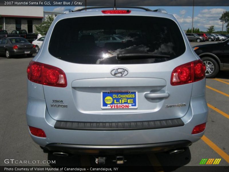 Silver Blue / Gray 2007 Hyundai Santa Fe GLS