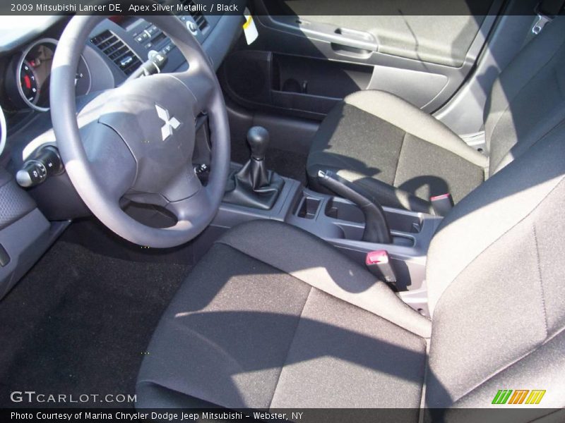 Apex Silver Metallic / Black 2009 Mitsubishi Lancer DE