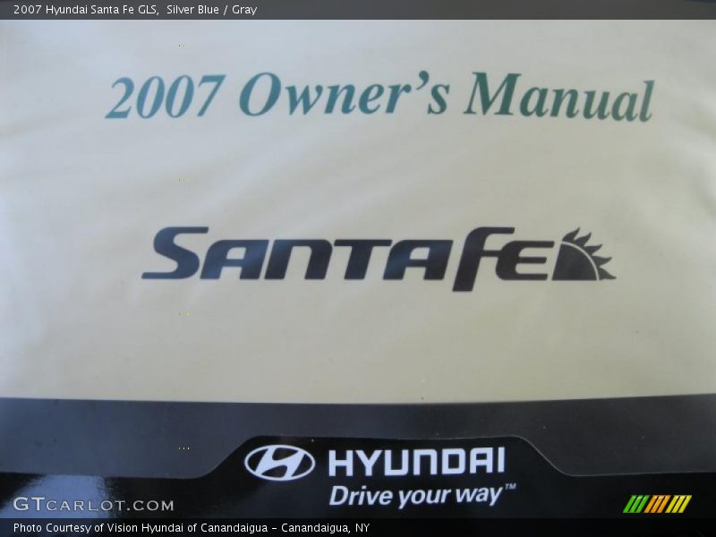 Silver Blue / Gray 2007 Hyundai Santa Fe GLS