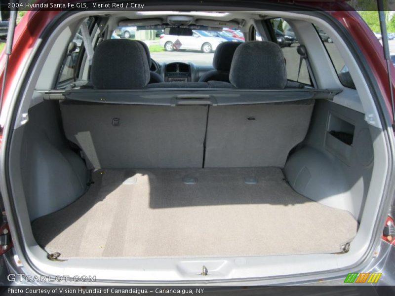 Merlot Red / Gray 2004 Hyundai Santa Fe GLS