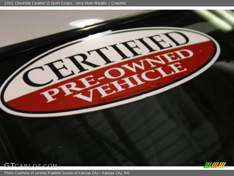 Ultra Silver Metallic / Graphite 2002 Chevrolet Cavalier LS Sport Coupe