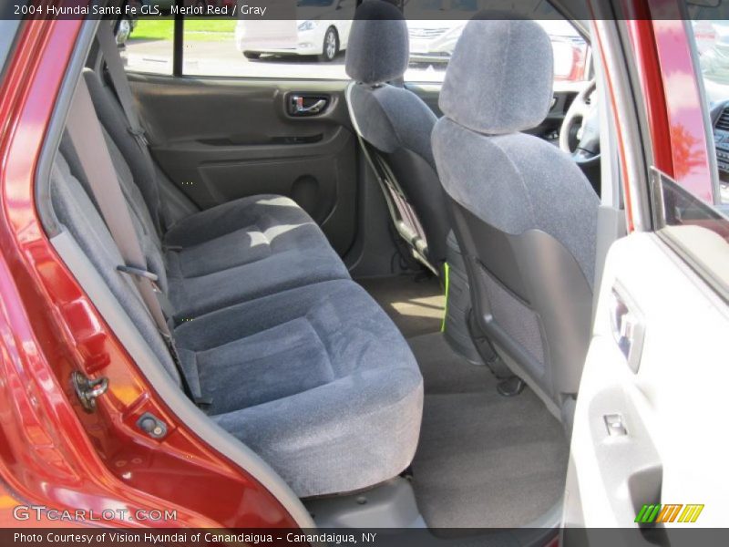 Merlot Red / Gray 2004 Hyundai Santa Fe GLS