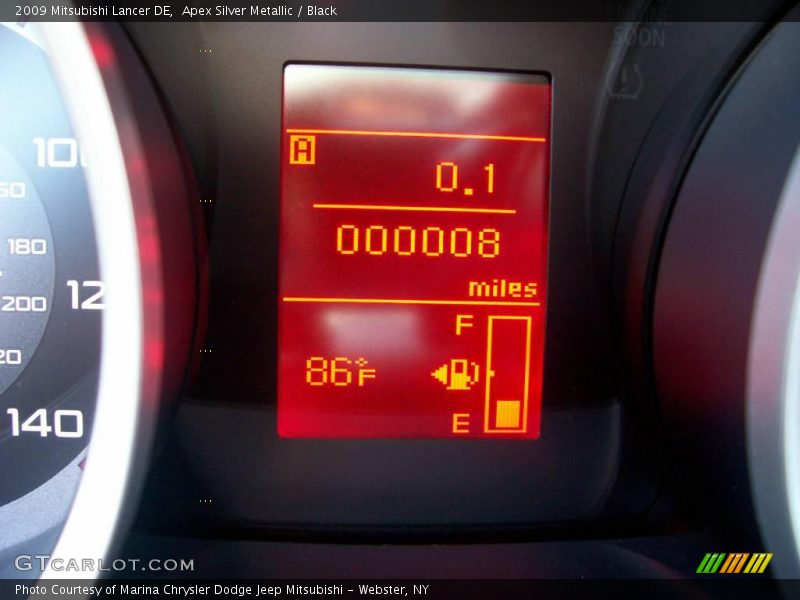 Apex Silver Metallic / Black 2009 Mitsubishi Lancer DE