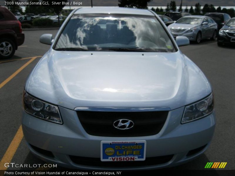 Silver Blue / Beige 2008 Hyundai Sonata GLS