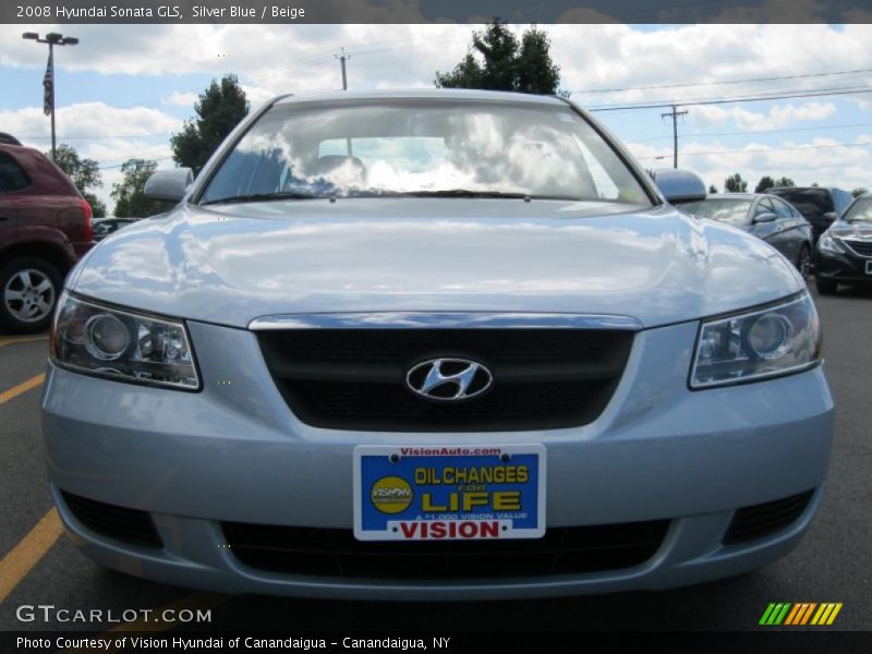 Silver Blue / Beige 2008 Hyundai Sonata GLS
