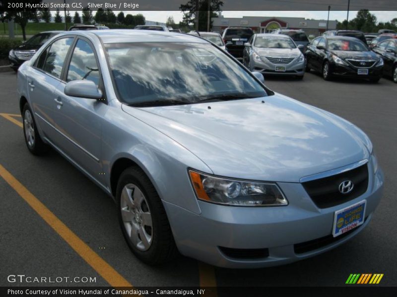 Silver Blue / Beige 2008 Hyundai Sonata GLS