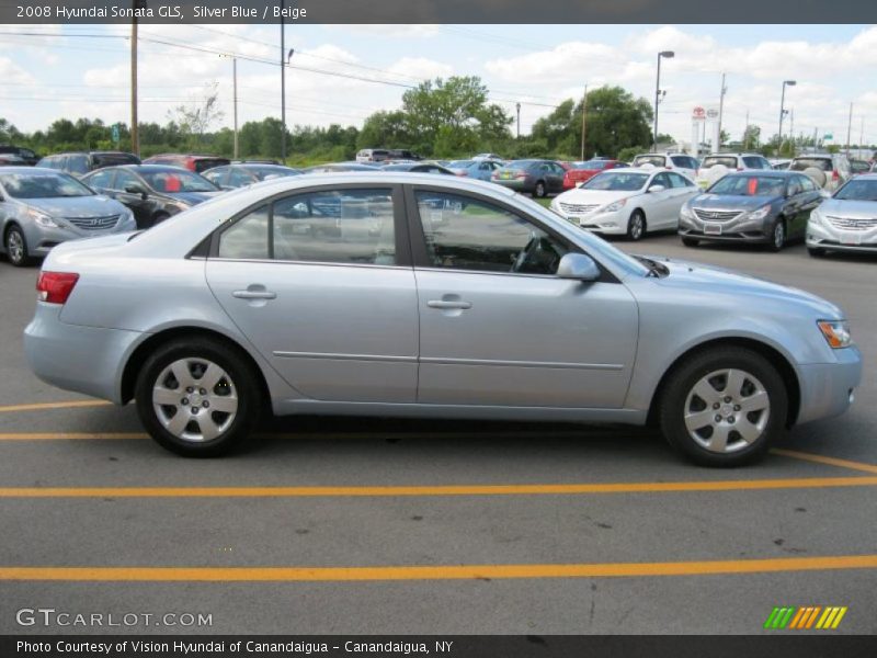 Silver Blue / Beige 2008 Hyundai Sonata GLS