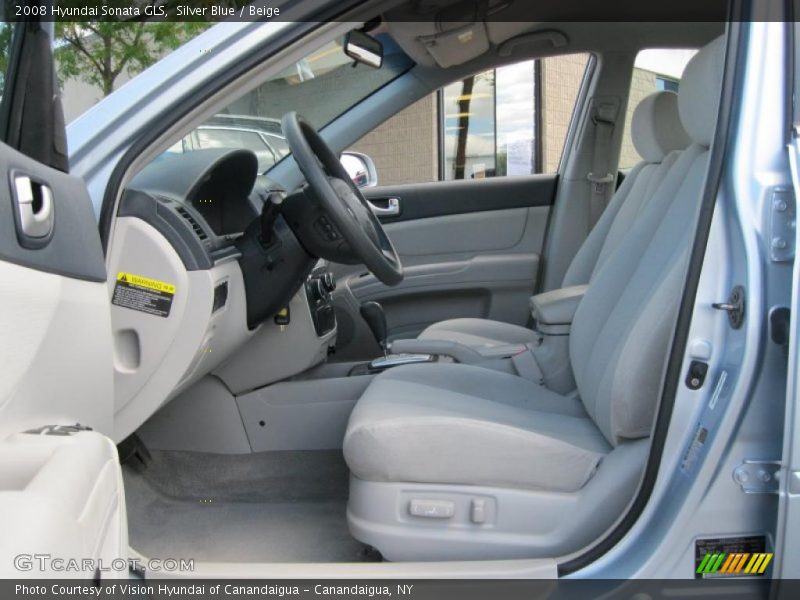 Silver Blue / Beige 2008 Hyundai Sonata GLS