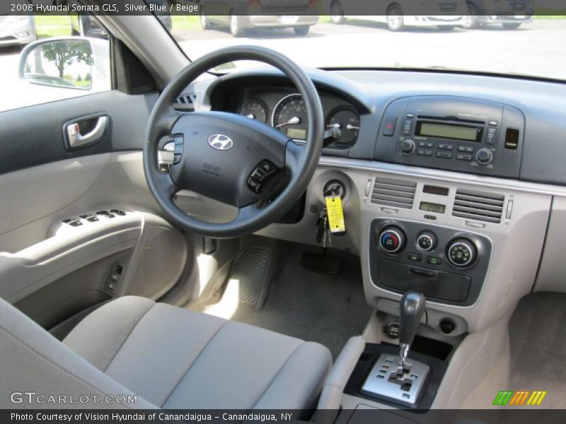 Silver Blue / Beige 2008 Hyundai Sonata GLS